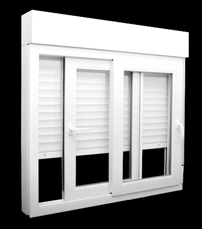 Bloqueo ventanas y puertas PVC blanco