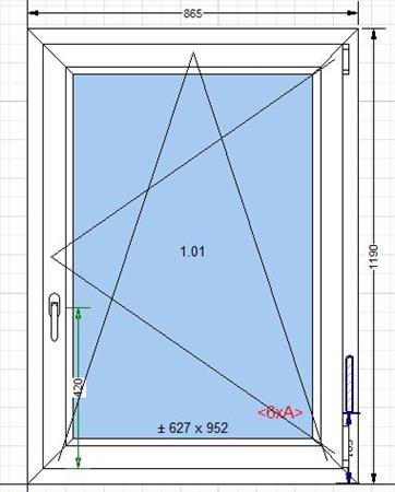 Imagen principal del productoVENTANA PVC SALAMANDER 76 860X1190  Color Blanco