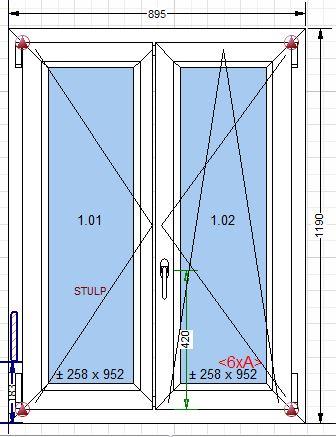 Imagen principal del productoVENTANA PVC SALAMANDER 76 895X1190.  Color Blanco