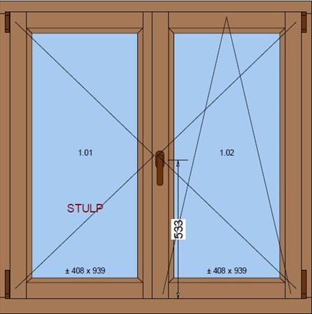 Imagen de VENTANA MADERA 1200X1200 PINO 4/16AR/4