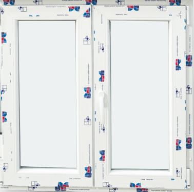 Imagen de SERIE BIGWIN 70,  DOS HOJAS. ANCH. 1000X1000 ALT. PVC BLANCO SIN PERSIANA, APER. DCHA