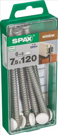 Imagen de ESTUCHE TORNILLO SPAX-RA WIROX T30 M  7,5dx120l 6+6
