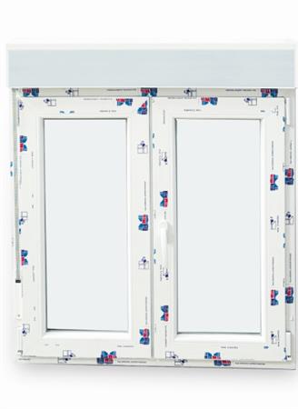 Imagen de SERIE BIGWIN 70 VENTANA PVC 1400X1355 BLANCO CON PERSIANA-4/16AR/4 LOWE -DCHA