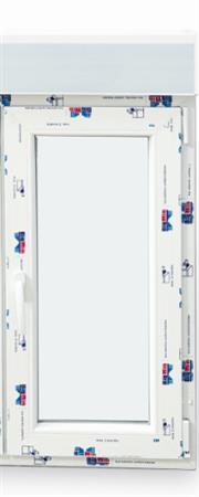 Imagen de SERIE BIGWIN 70, ANCH. 600X1355 ALT, PVC BLANCO CON PERSIANA, APER. DCHA