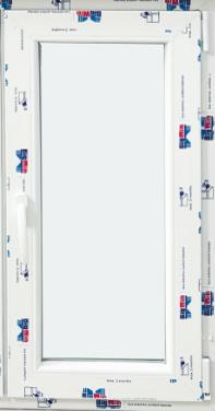 Imagen de SERIE BIGWIN 70, ANCH. 600X1000 ALT, PVC BLANCO SIN PERSIANA, APER. DCHA